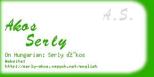 akos serly business card